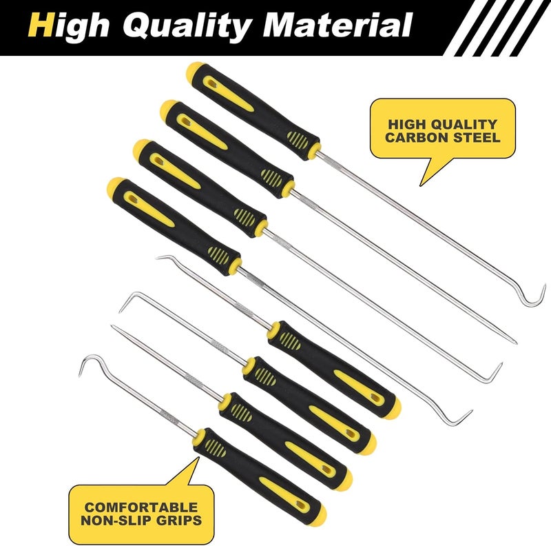 Aleric 8 Pieces Pick and Hook Tools Set, Precision Automotive Pick Tool for Car Auto Oil Seal, Pick Set Mechanic, Picks Tool Set to Remove Hoses and Gaskets, Pick Hooks Puller Remover Kit - Image 5